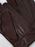 John Lewis Merino Leather Gloves, Brown