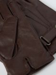 John Lewis Leather Gloves, Brown