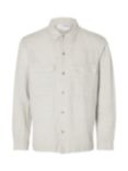 SELECTED HOMME Linen Overshirt, Pure White