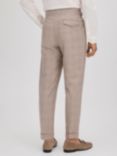 Reiss Collect Hopsack Check Trousers, Oatmeal, Oatmeal
