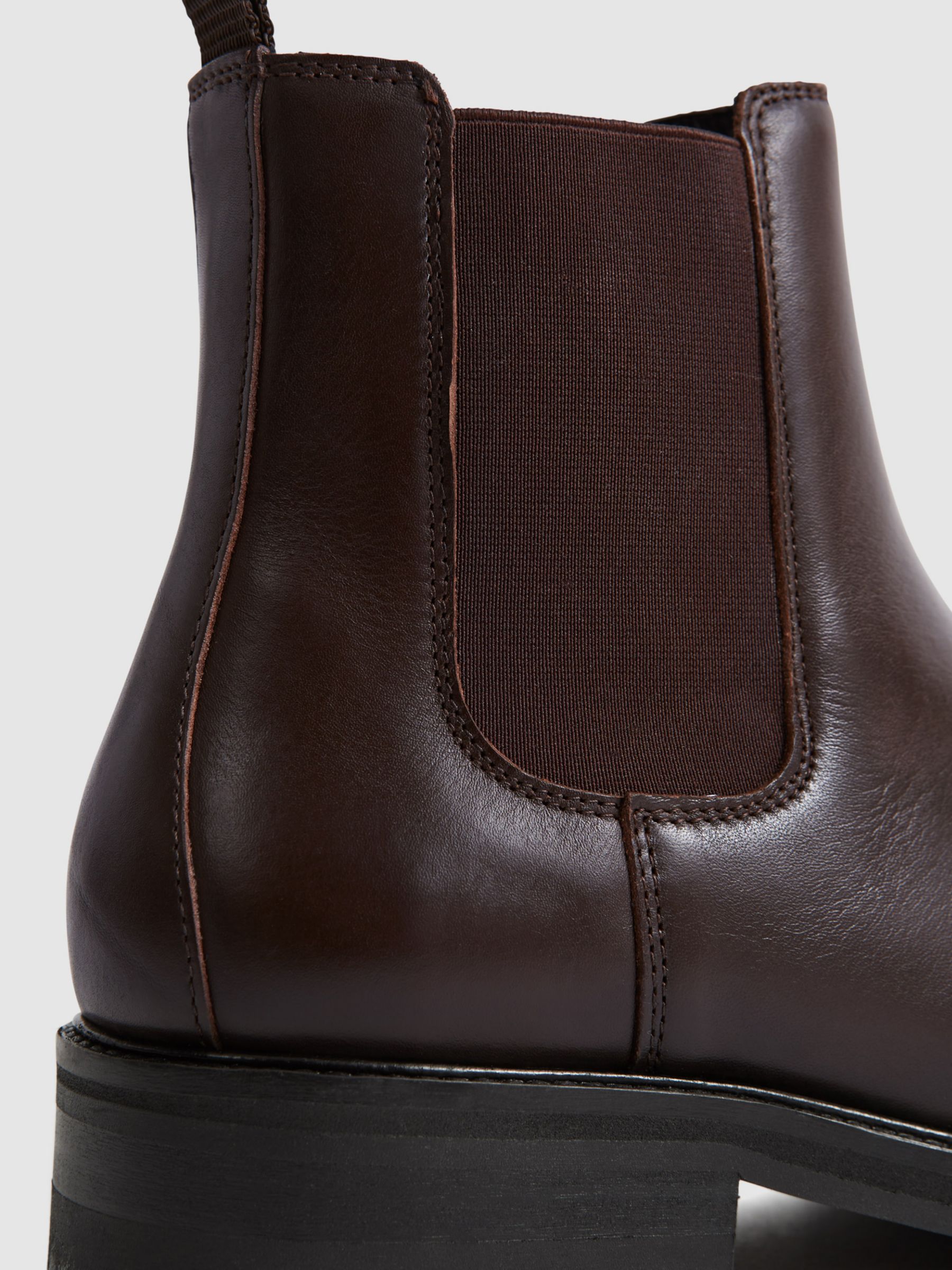 Reiss Chiltern Chelsea Boots, Chocolate, 8