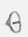 Mint Velvet Open Oval Ring, Silver