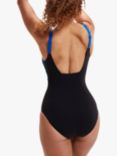 Speedo Women's Shaping ContourEclipse 1 Piece Swimsuit, Black/True Cobalt