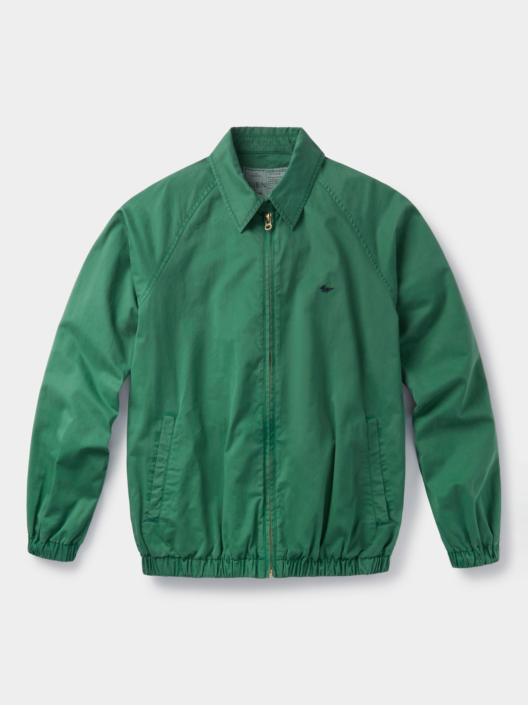 Aubin Stow Cotton Twill Harrington Jacket, Leaf, S