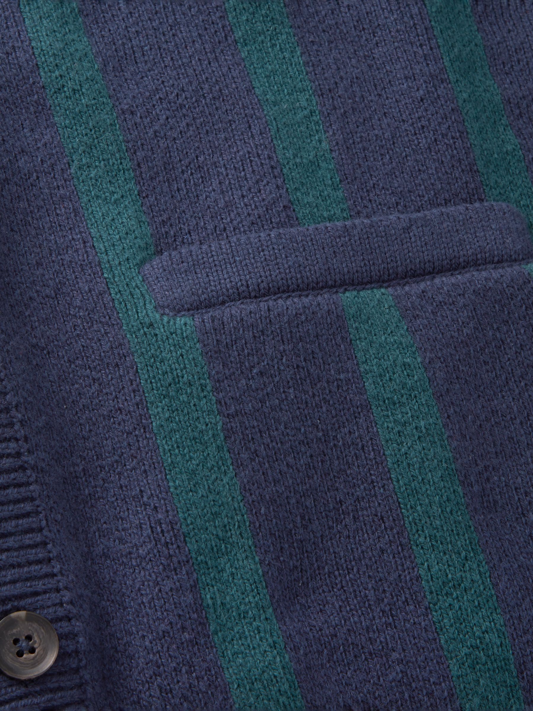 Buy Aubin Henderson Striped Cardigan, Navy/Green Online at johnlewis.com