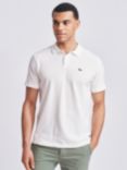 Aubin Hanby Pique Short Sleeve Polo Shirt, White