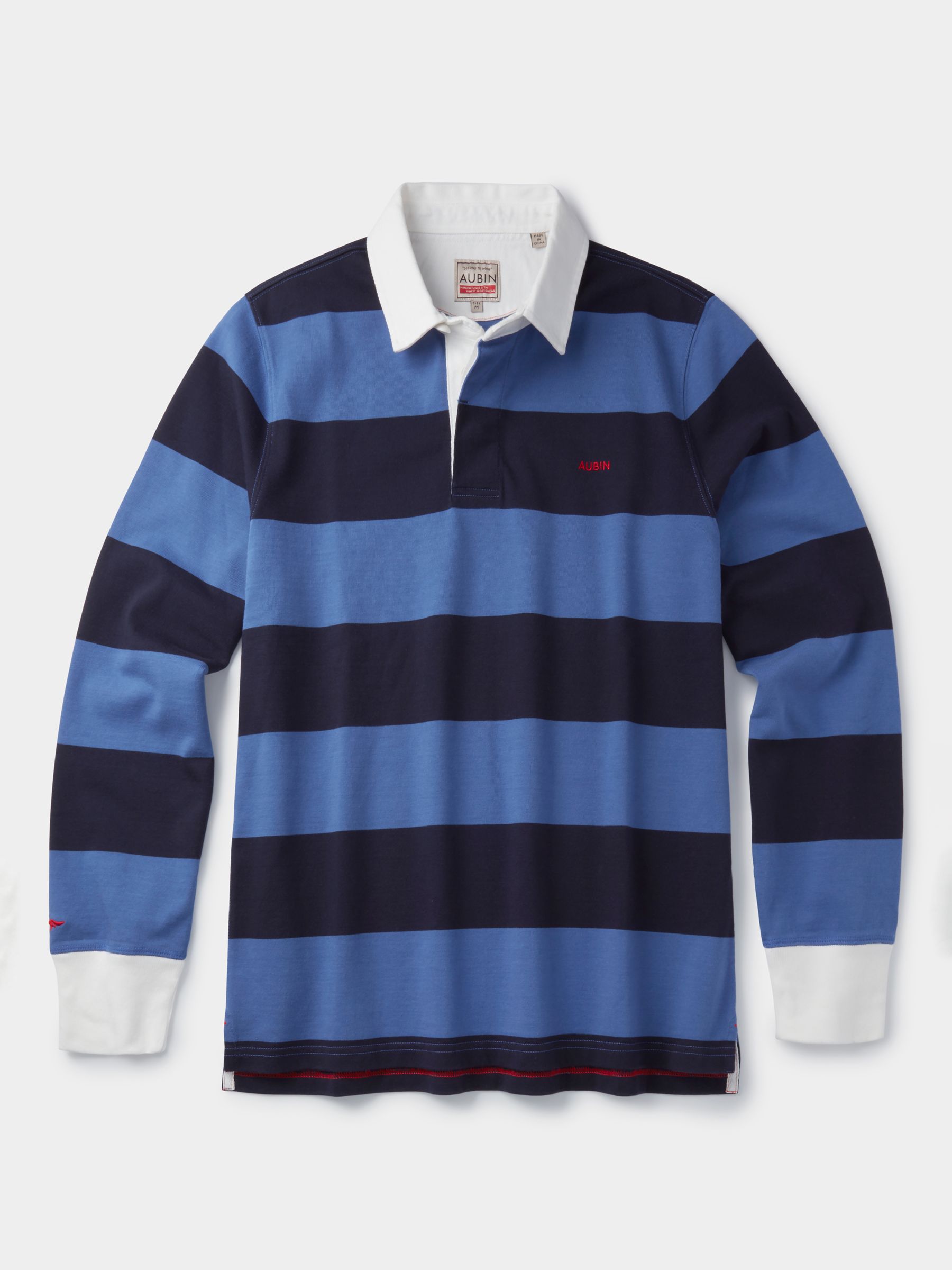 Aubin Skelton Rugby Shirt, Blue/Multi, S