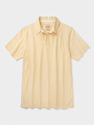 Aubin Arnold Linen Blend Polo Shirt, Yellow