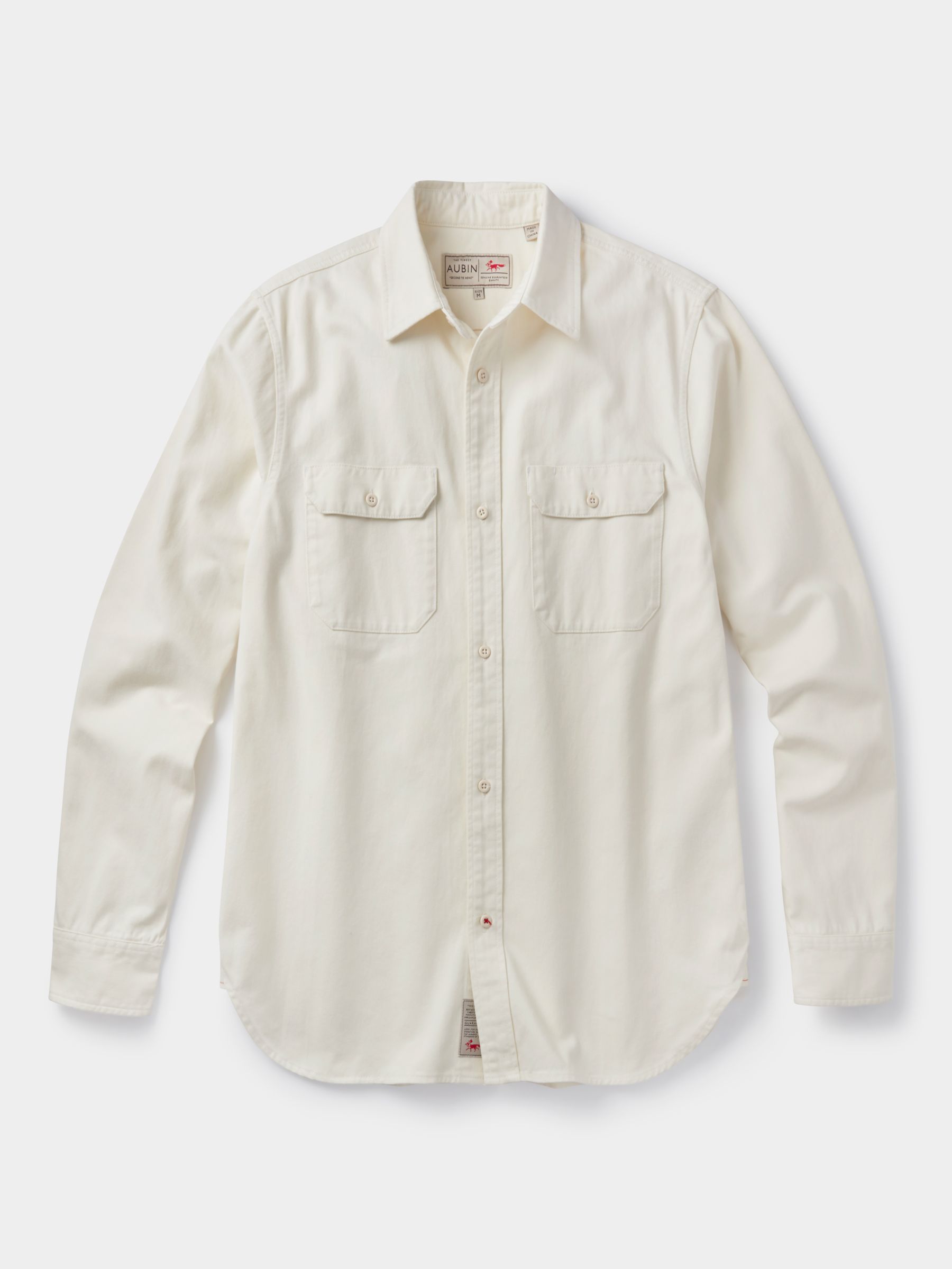 Buy Aubin Normanby Cotton Twill Shirt Online at johnlewis.com