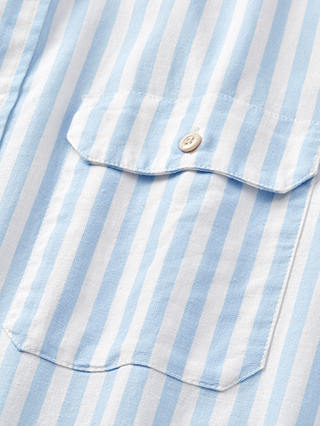 Aubin Appleton Double Pocket Shirt, Blue/White