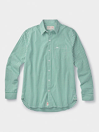 Aubin Gladstone Cotton Poplin Shirt, Leaf Gingham