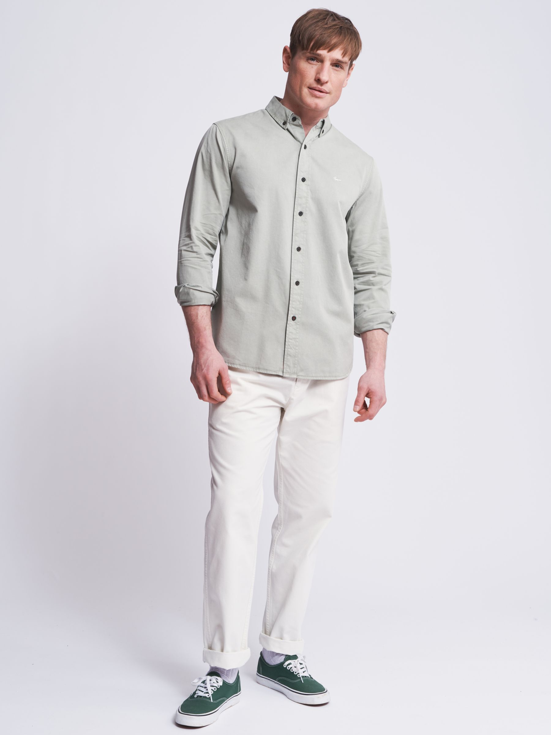 Buy Aubin Hessle Garment Dyed Cotton Shirt Online at johnlewis.com