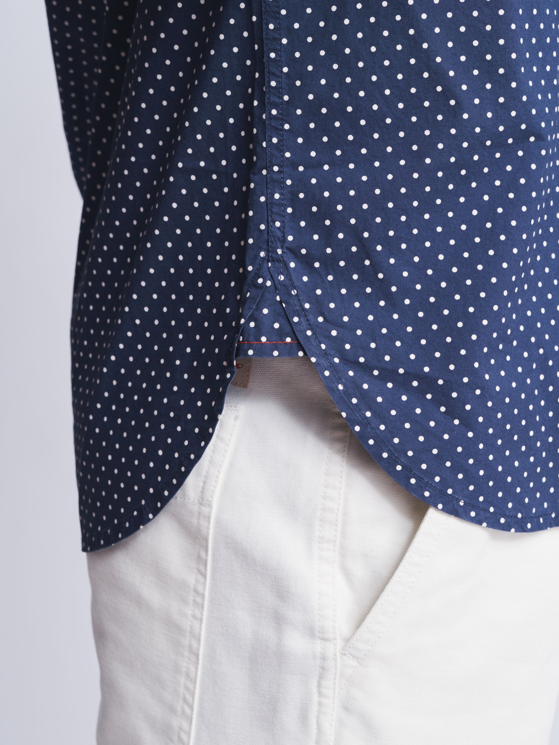 Aubin Bridges Cotton Poplin Long Sleeve Shirt, Blue/White, XXL