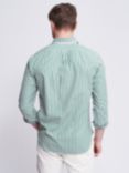Aubin Bridges Cotton Poplin Long Sleeve Shirt, Leaf Stripe