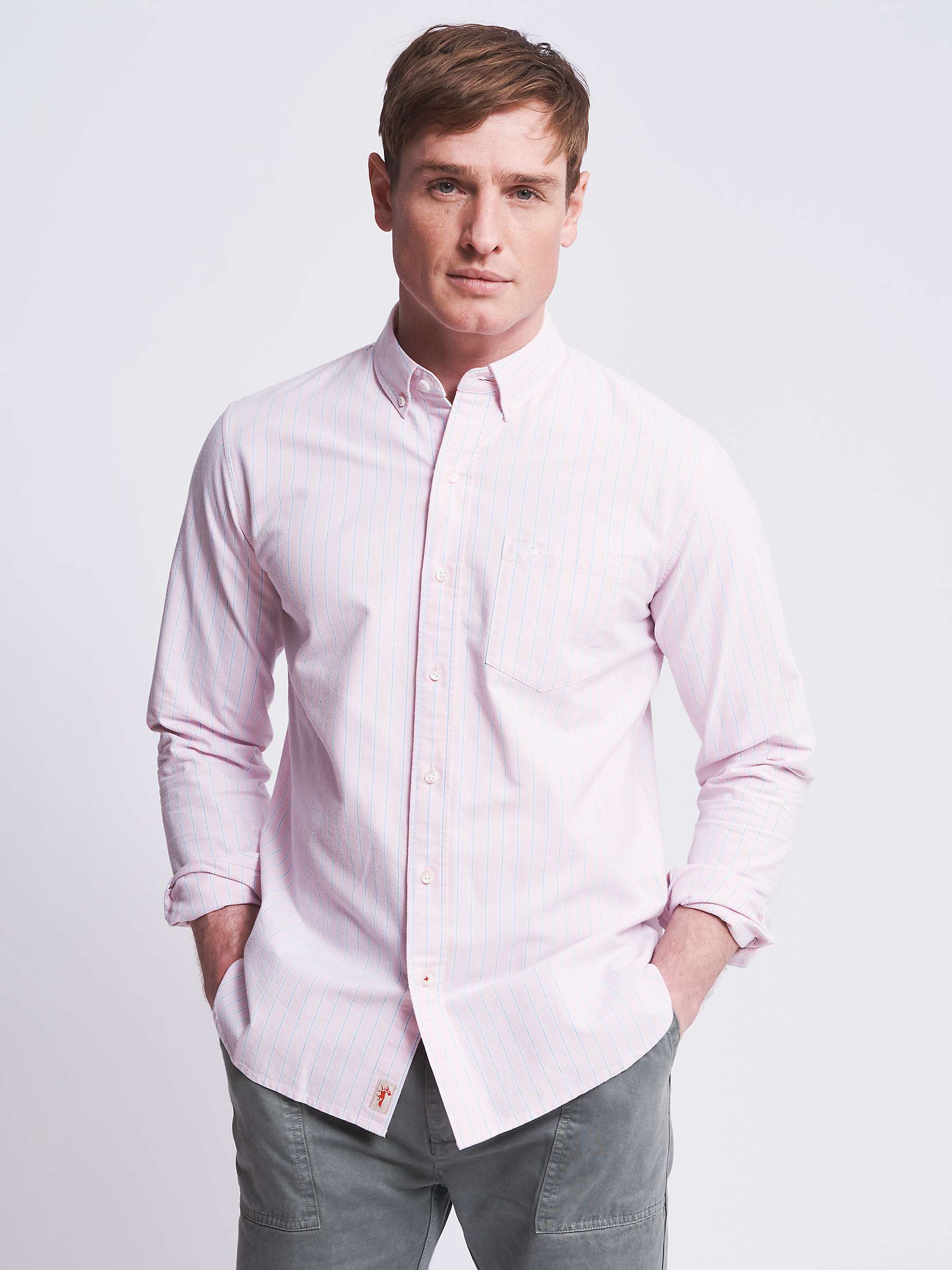 Buy Aubin Aldridge Oxford Cotton Button Down Striped Shirt Online at johnlewis.com