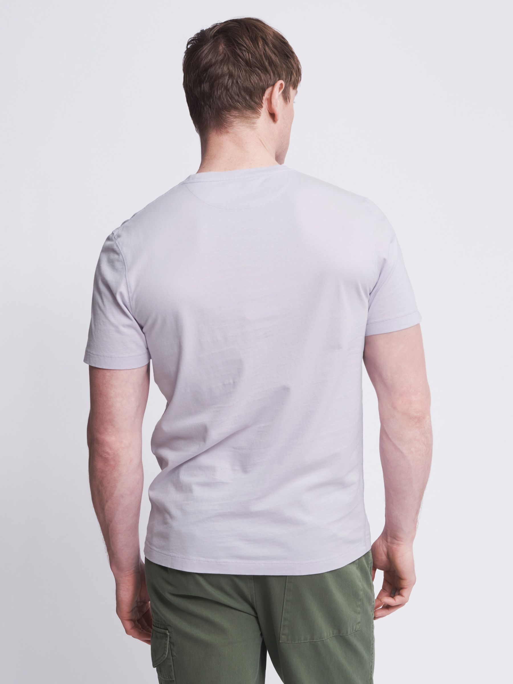 Aubin Logo Cotton T-shirt, Washed Lilac, XS