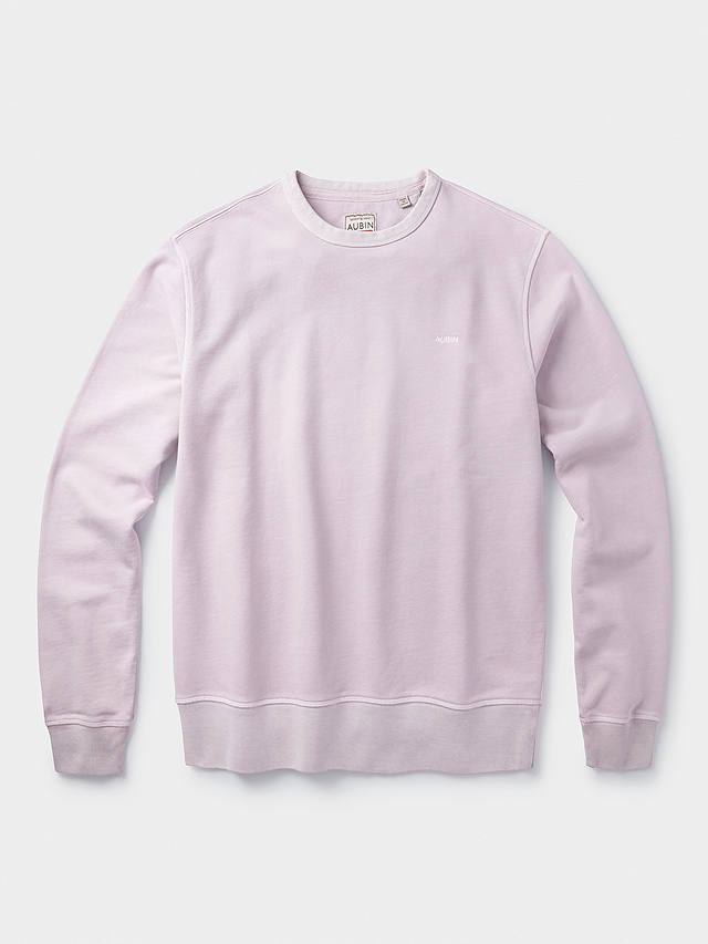 Aubin Vestry Crew Neck Cotton Sweatshirt, Washed Lilac