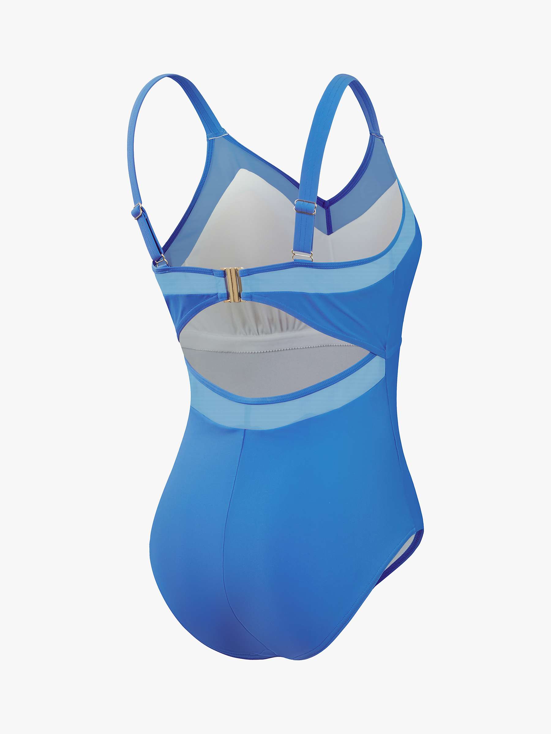 Buy Speedo Shaping Banduae Swimsuit, Sevres Blue Online at johnlewis.com