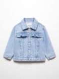 Mango Baby Norma Frills Denim Jacket, Open Blue