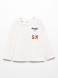 Mango Baby Snoopy Long Sleeve T-Shirt, Natural White