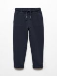 Mango Baby Mitre Jogger Style Trousers, Navy