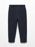 Mango Baby Mitre Jogger Style Trousers, Navy