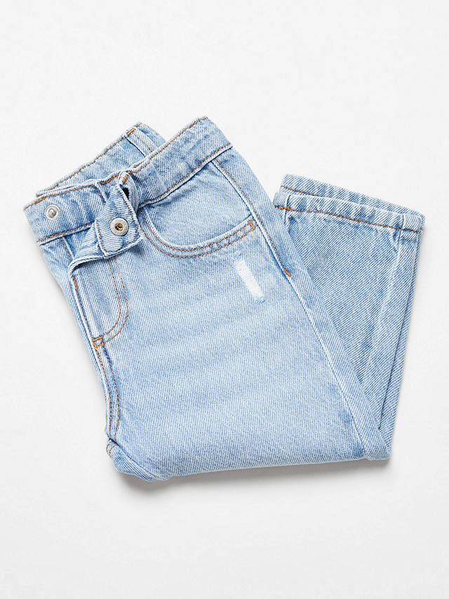 Mango Baby Xavi Regular Fit Jeans, Open Blue