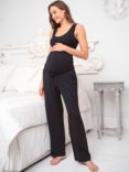 Seraphine Solara Maternity Pyjama Set, Black, Black