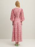 L.K.Bennett Lois Floral Print Balloon Sleeve Maxi Dress, Pink/Multi