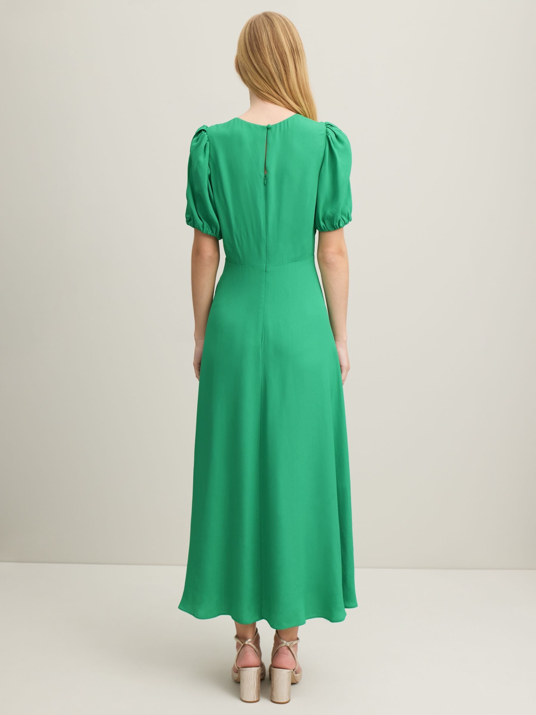 L.K.Bennett Hermia Floaty Maxi Dress, Green, 6