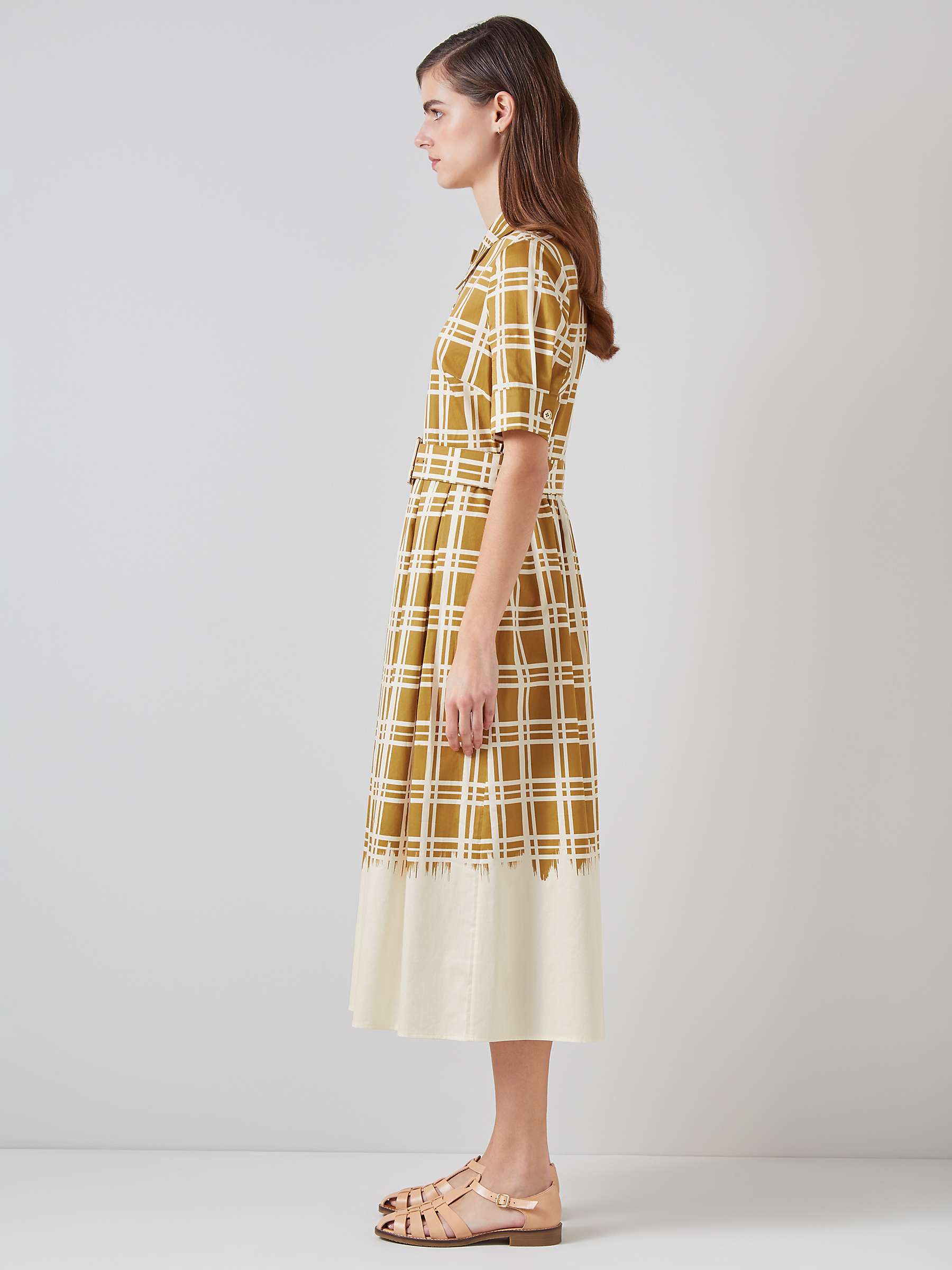 Buy L.K.Bennett Dora Check Midi Dress, Multi Online at johnlewis.com
