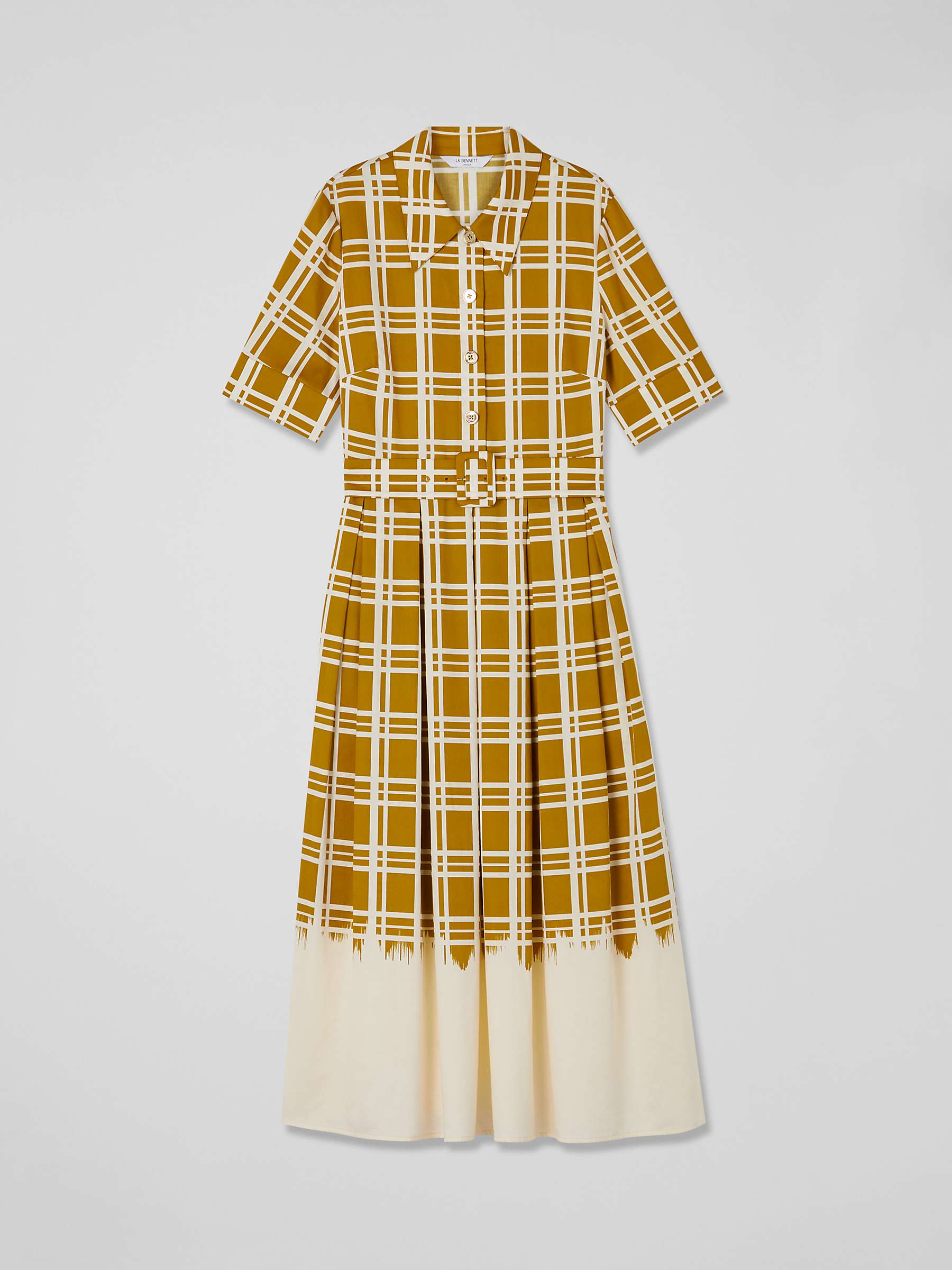 Buy L.K.Bennett Dora Check Midi Dress, Multi Online at johnlewis.com