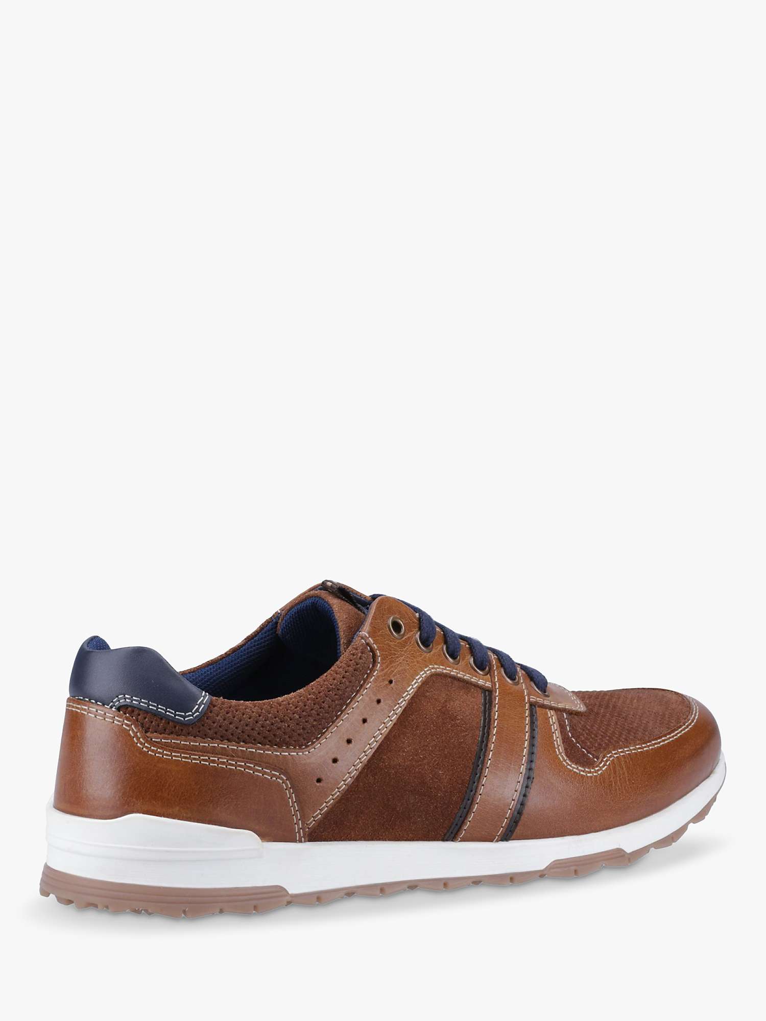 Buy Hush Puppies Christopher Leather Trainers, Tan Online at johnlewis.com