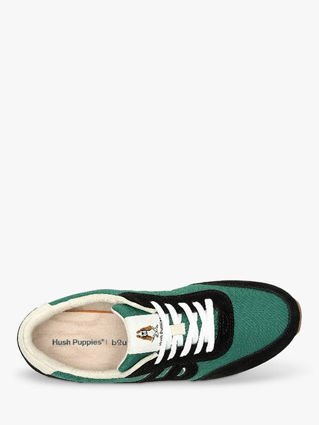 Hush Puppies Seventy8 Suede Trainers, Green