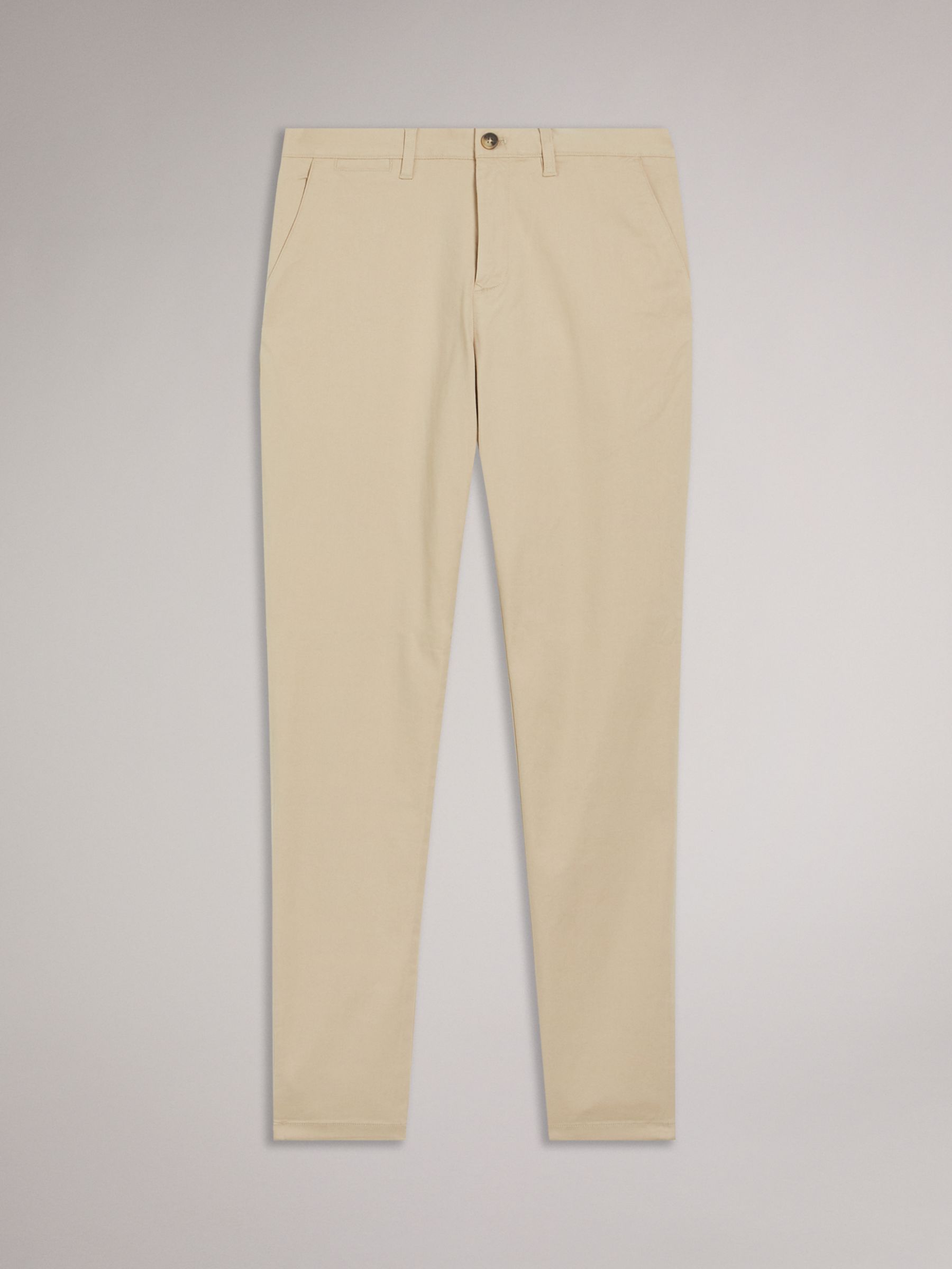 Buy Ted Baker Haybrn Regular Fit Textured Chino Trousers, Light Grey Online at johnlewis.com