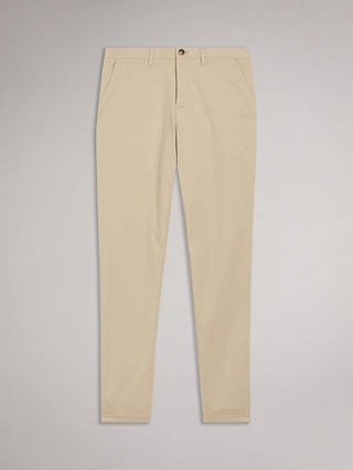 Ted Baker Haybrn Regular Fit Textured Chino Trousers, Light Grey