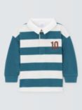 John Lewis Baby Striped Rugby Shirt, Blue