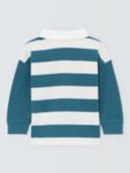 John Lewis Baby Striped Rugby Shirt, Blue