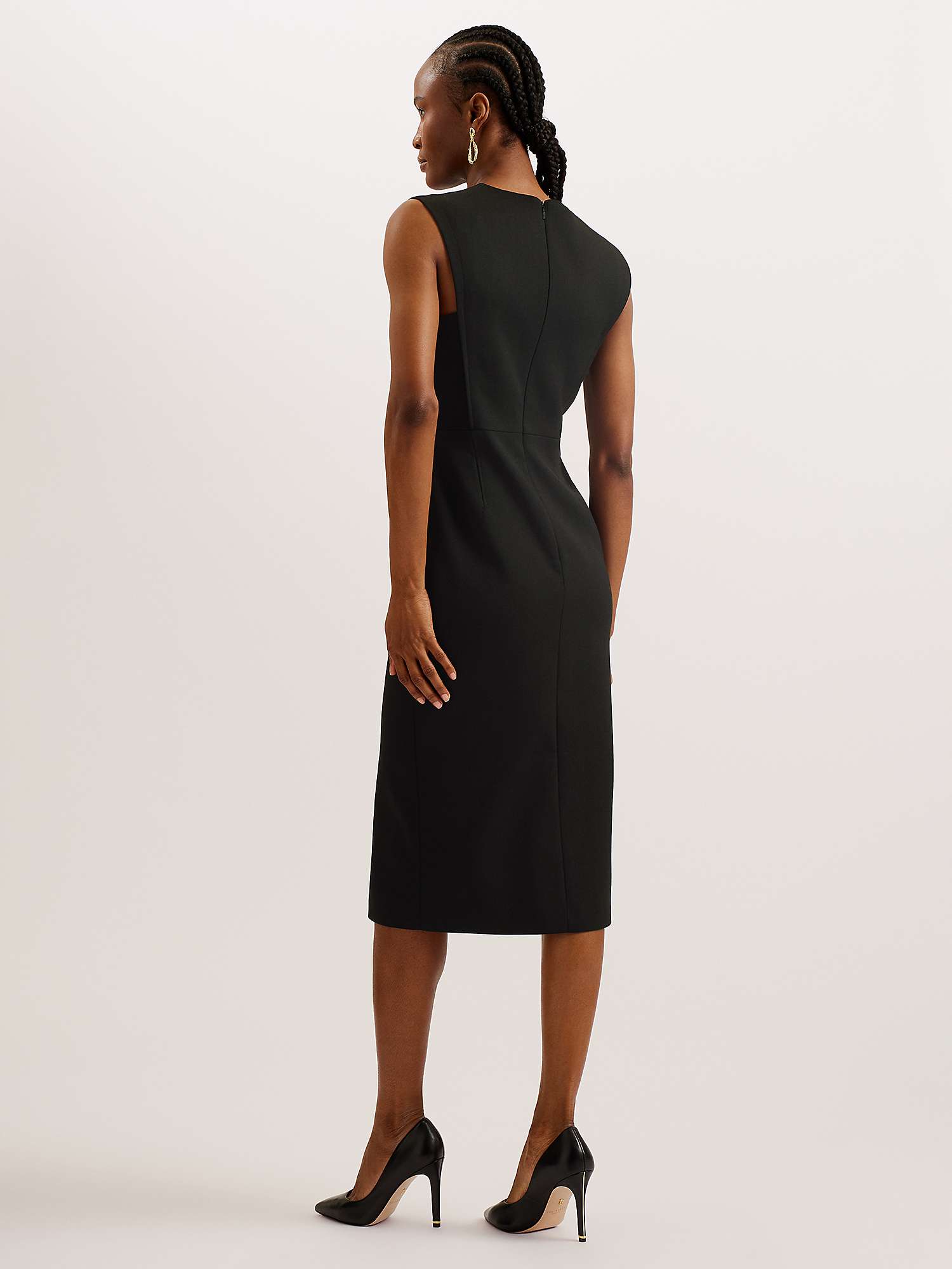 Buy Ted Baker Manabud Tailored With Front Split Knee Length Dress, Black Online at johnlewis.com