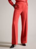 Ted Baker Sayakat Wide Leg Trousers, Coral, Coral