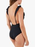 Accessorize Ruffle Detail Shaping Swimsuit, Black, Black