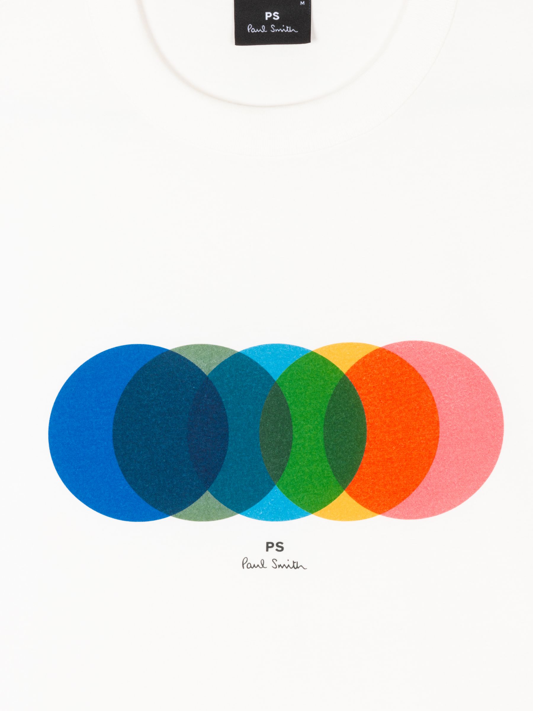 Buy PS Paul Smith Short Sleeve Circles T-Shirt, White/Multi Online at johnlewis.com