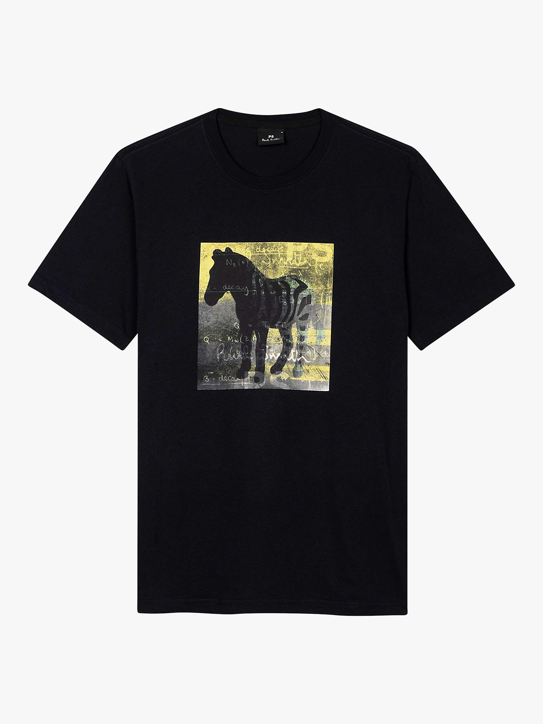 Buy PS Paul Smith Regular Fit Zebra Square T-Shirt, Blue/Multi Online at johnlewis.com