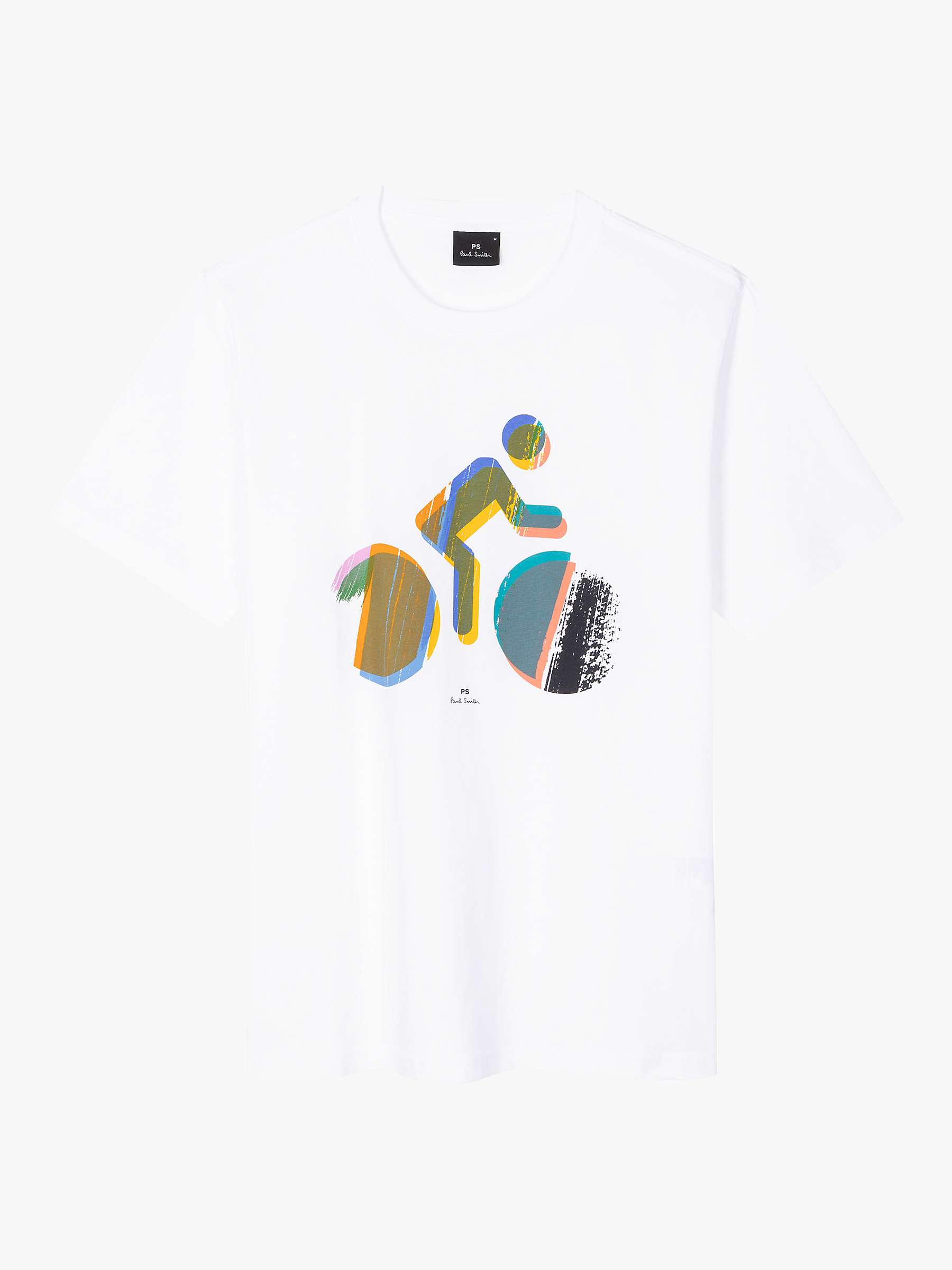 Buy PS Paul Smith Regular Cycle T-Shirt, White/Multi Online at johnlewis.com