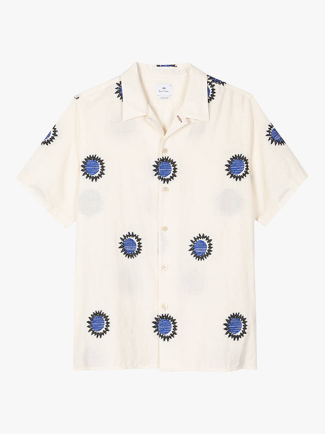 PS Paul Smith Short Sleeve Casual Fit Shirt, White/Multi