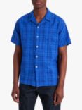 PS Paul Smith Cotton Short Sleeve Check Shirt, Blues