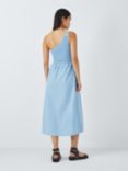 John Lewis ANYDAY Shirred Bodice Asymmetric Dress, Blue