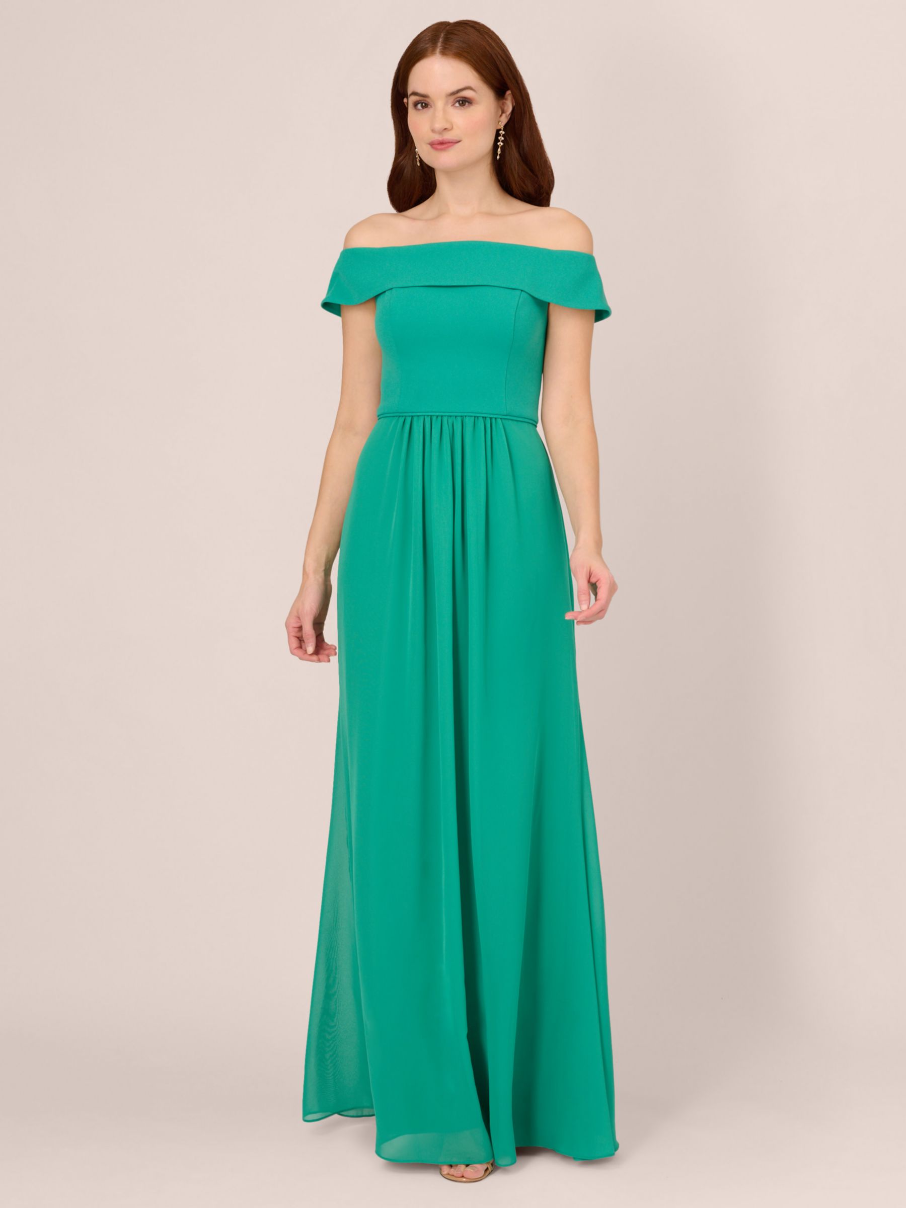 Green Bandeau Side Slit Maxi Dress - Sale from Yumi UK
