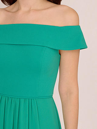 Adrianna Papell Off Shoulder Crepe Chiffon Maxi Dress, Botanic Green