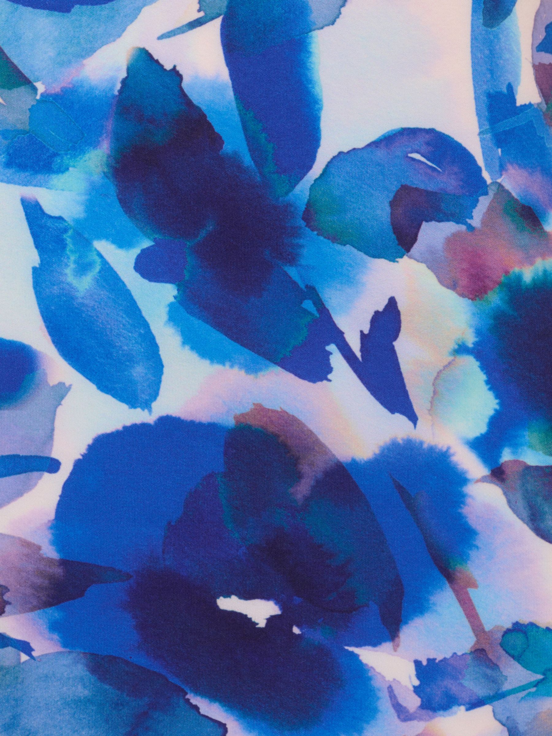 Adrianna Papell Floral Midi Chiffon Dress, Blue/Multi, 10